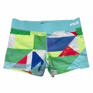 Fila Aqua Blue Activewear Shorts